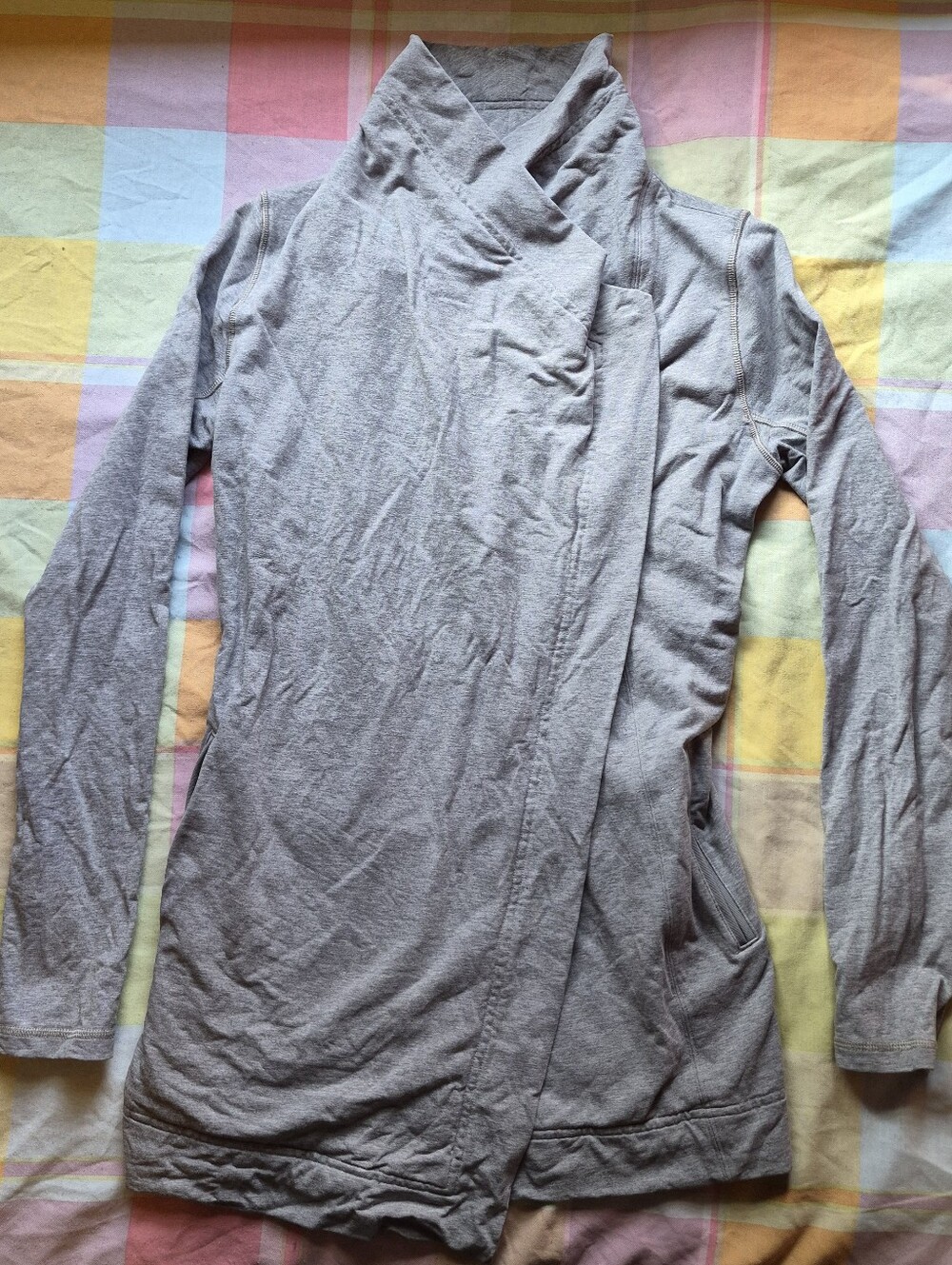 lululemon athletica Light Grey Restore Wrap Sweater
